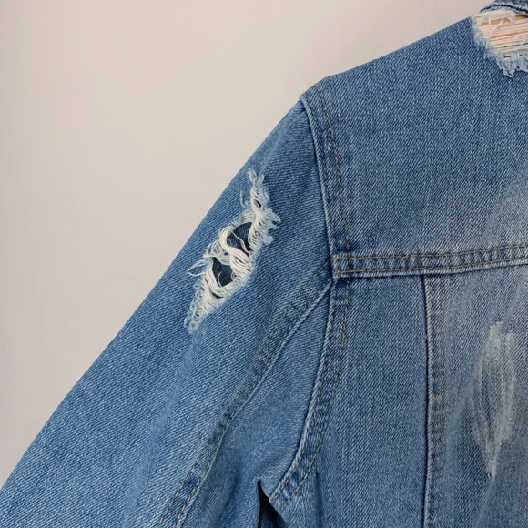 Cisono Denim Destressed Jean Jacket - Medium - Picture 6 of 12